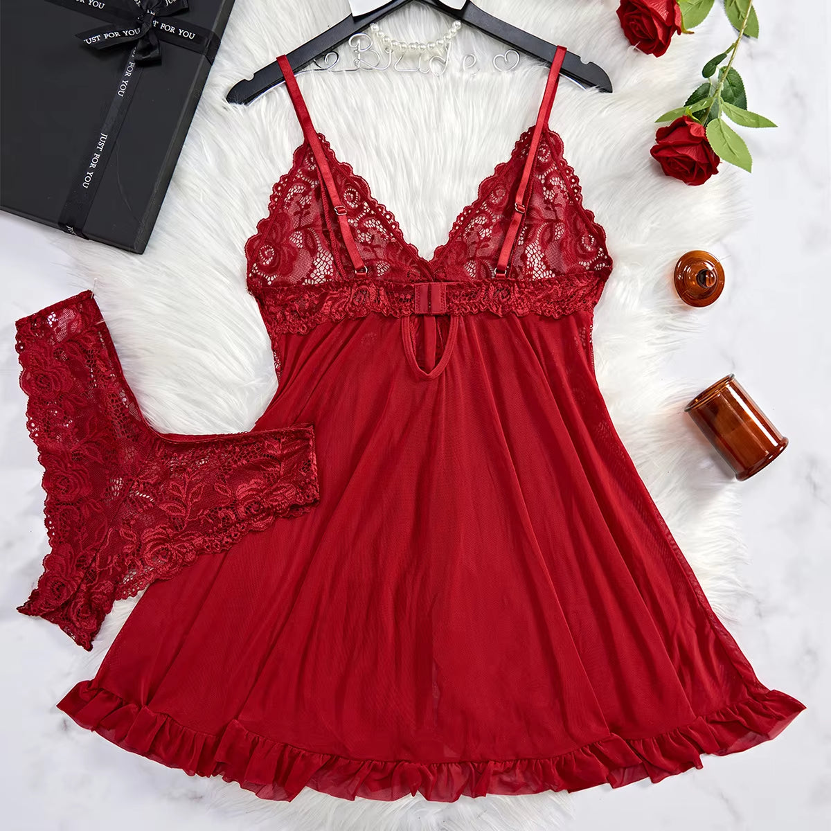 Lingerie sexy transparente pour femmes